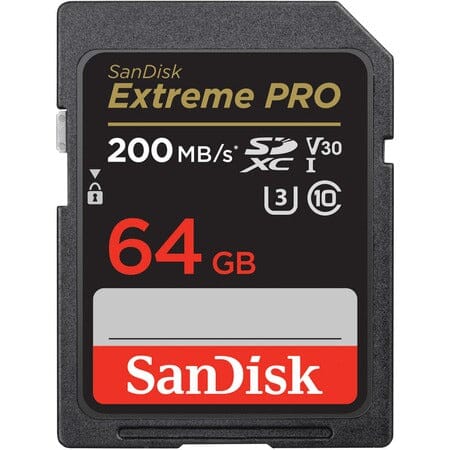 Cartão de Memória Sandisk SD Extreme Pro 200mb/s 64GB Cartão de Memória Sandisk 