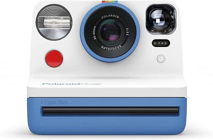 Câmera Impressão Instantânea Polaroid NOW Branca e Azul Câmera Polaroid 