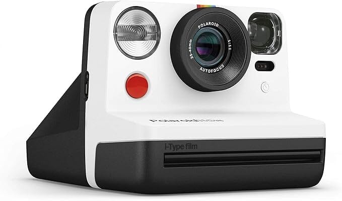 Câmera Impressão Instantânea Polaroid NOW Branca e Preta Câmera Polaroid 