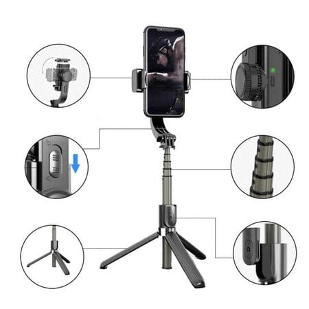 Estabilizador Gimbal Bluetooth para Smartphones Soleste L08 Estabilizador Soleste 