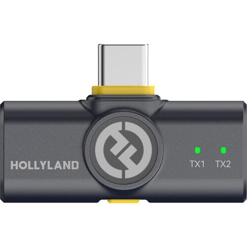 Microfone de Lapela Sem Fio Duplo para Smartphones Conector Tipo-C Hollyland Lark M2 Microfone Hollyland 