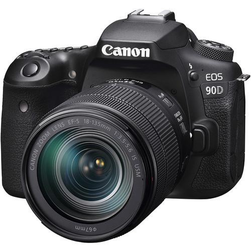 Câmera Canon DSLR EOS 90D Câmera Canon EF-S 18-135mm f/3.5-5.6 IS USM 