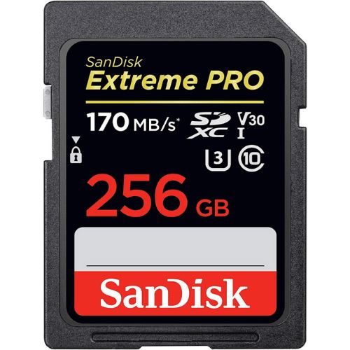 Cartão de Memória Sandisk SD Extreme Pro 170mb/s 256GB Cartão de Memória Sandisk 