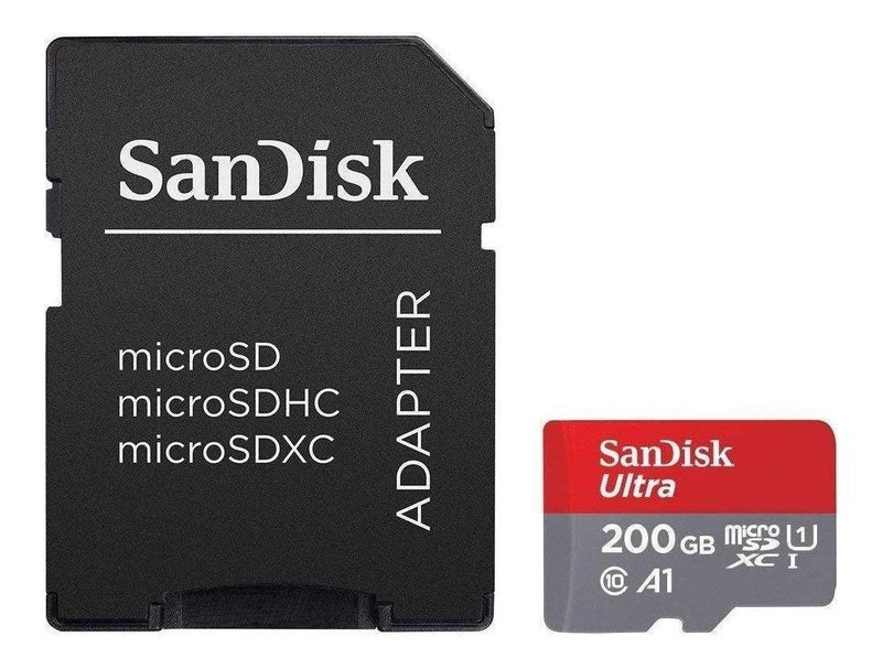 Cartão de Memória Sandisk Micro SD Ultra 100mb/s 200GB Cartão de Memória Sandisk 